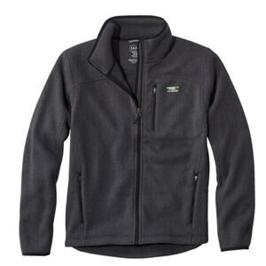 L.L.Bean Sweater Fleece Full-Zip Jacket CHARGOAL GRAY HEATHER